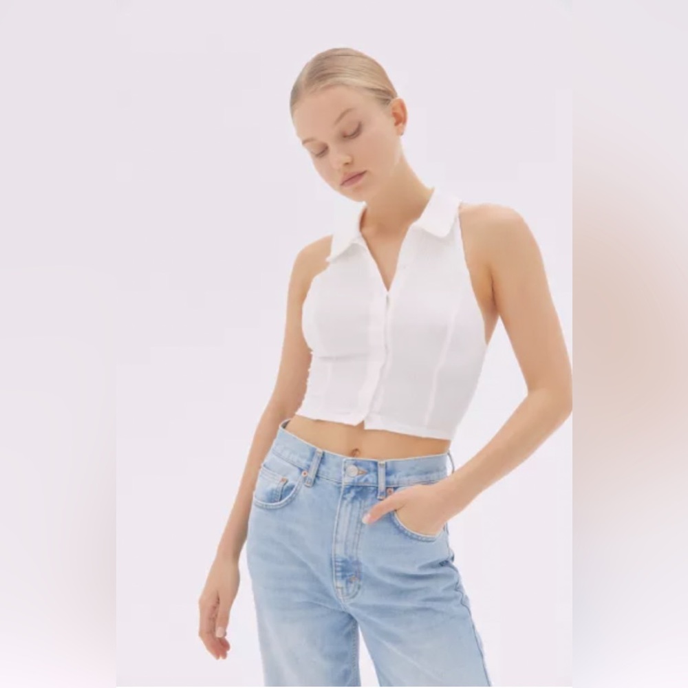 UO Honey Collared Button-Front Top